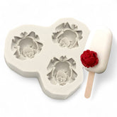 Molde Silicona Rosas Mini x 3